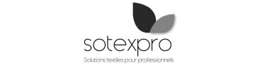 Logo de Sotexpro, avec un design épuré et des couleurs noir et gris.